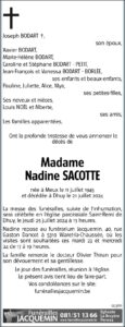 Madame Nadine SACOTTE